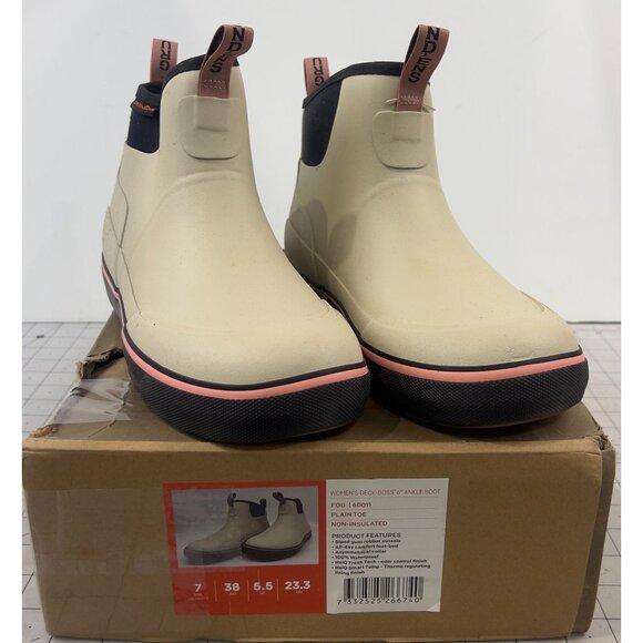 Grundens Women's Deck Boss 6" Ankle Boot Fog 60011 Plain Toe Non-Insulated NEW~~ - Picture 1 of 7